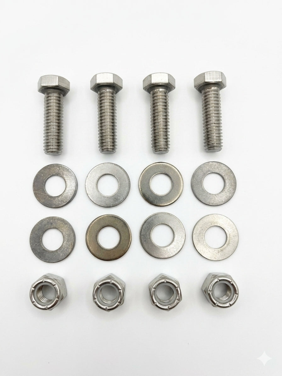 PWC Trailer Roller Bunk Hardware Kit – Stainless Steel Bolts, Washers & Locking Nuts