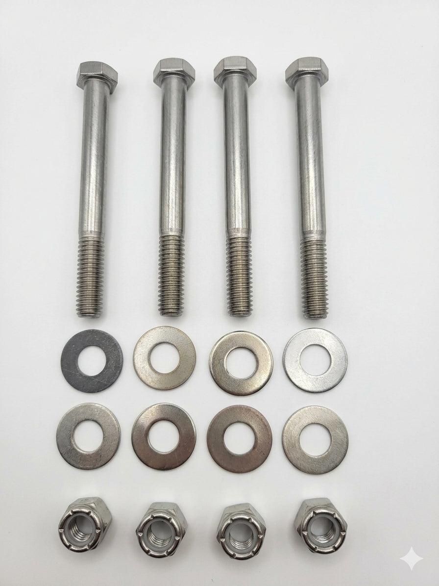 Stainless Steel Installation Hardware Kit for Trailers with Low-Profile Attachment Brackets